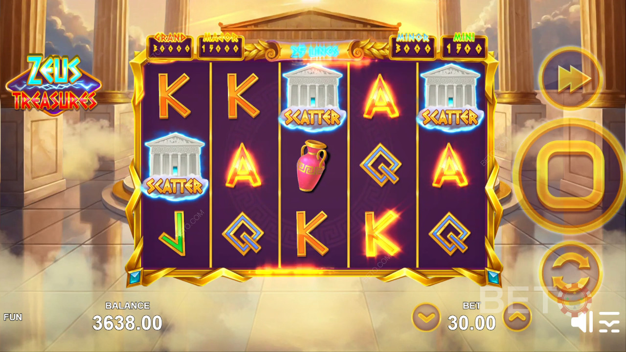 Đánh giá Zeus Treasures của BETO Slots