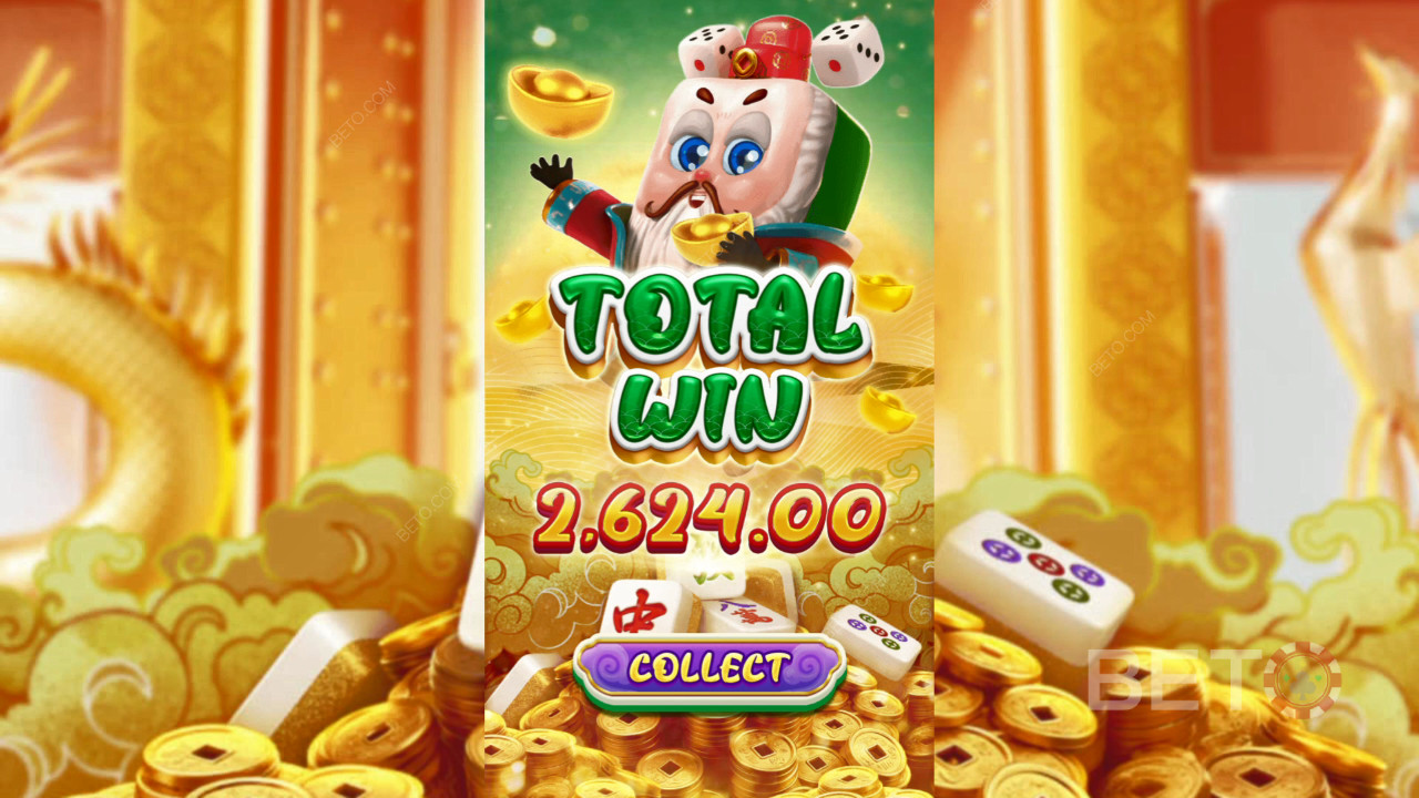 Thắng 8.000 lần tiền cược của bạn trong trò chơi Mahjong Riches!