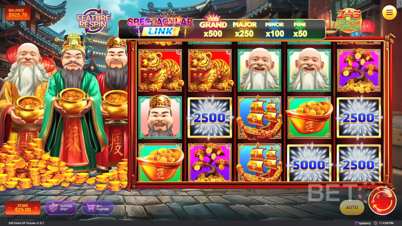 Đánh giá 243 Coins of Fortune của BETO Slots