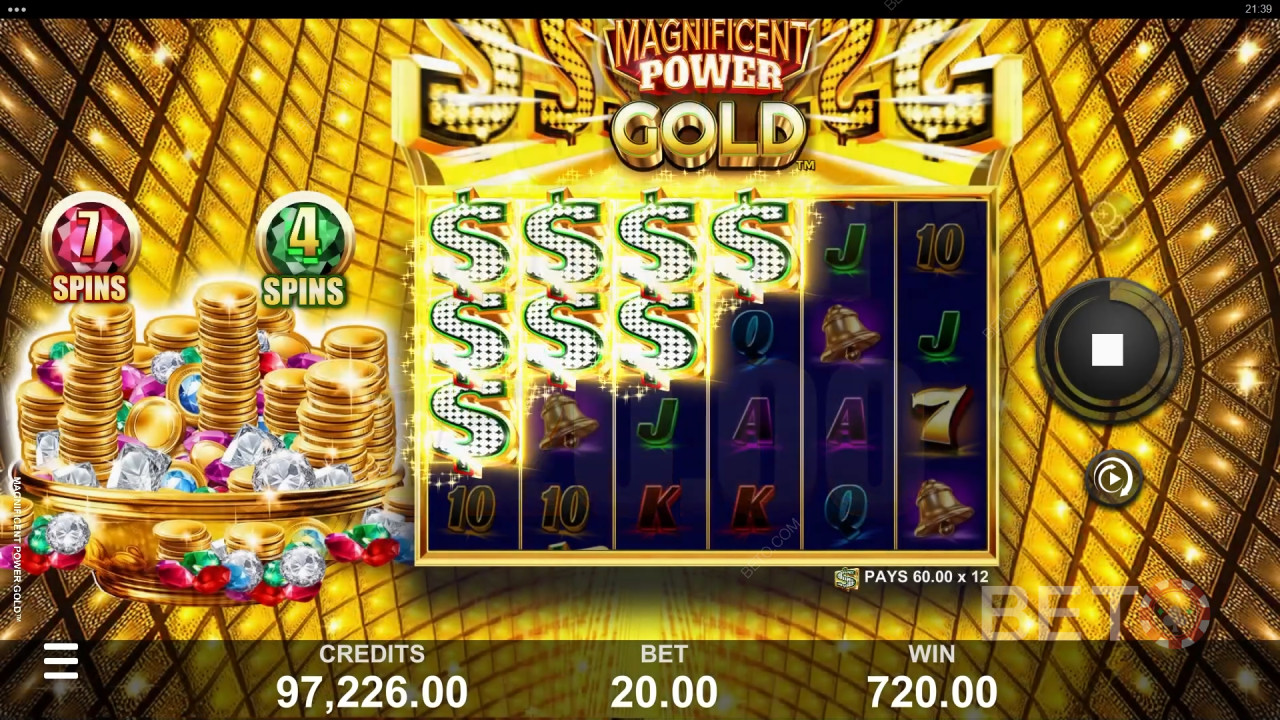 Đánh giá Magnificent Power Gold của BETO Slots