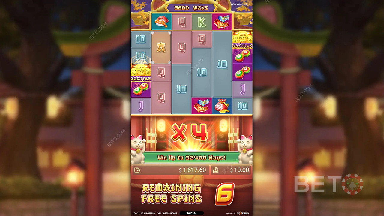 Giải thích các tính năng thưởng trong Win Win Neko của Nextspin