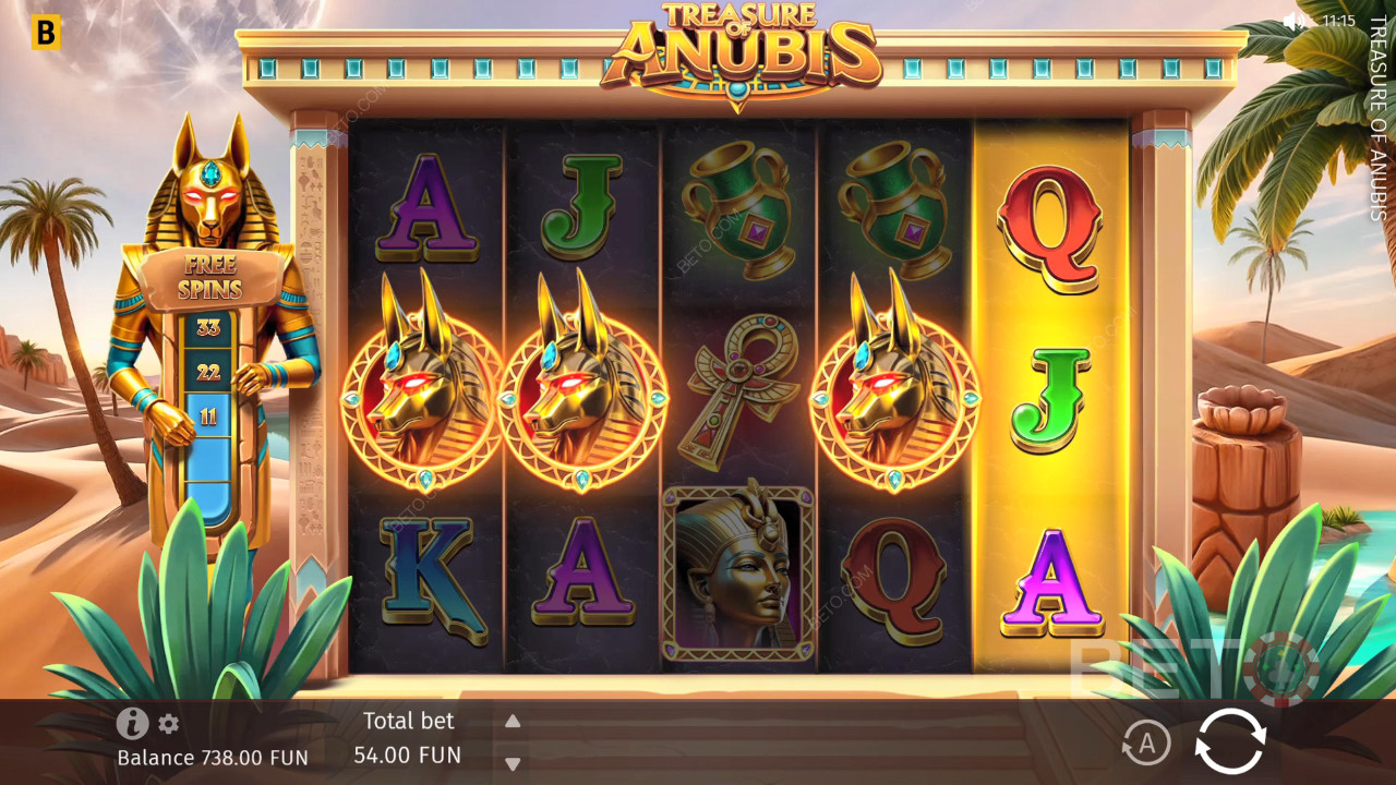 Đánh giá Kho báu của Anubis của BETO Slots