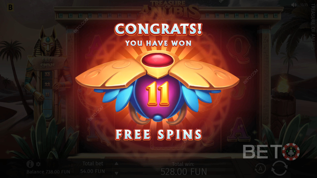 Giải thích về các tính năng thưởng trong Treasure of Anubis của BGaming