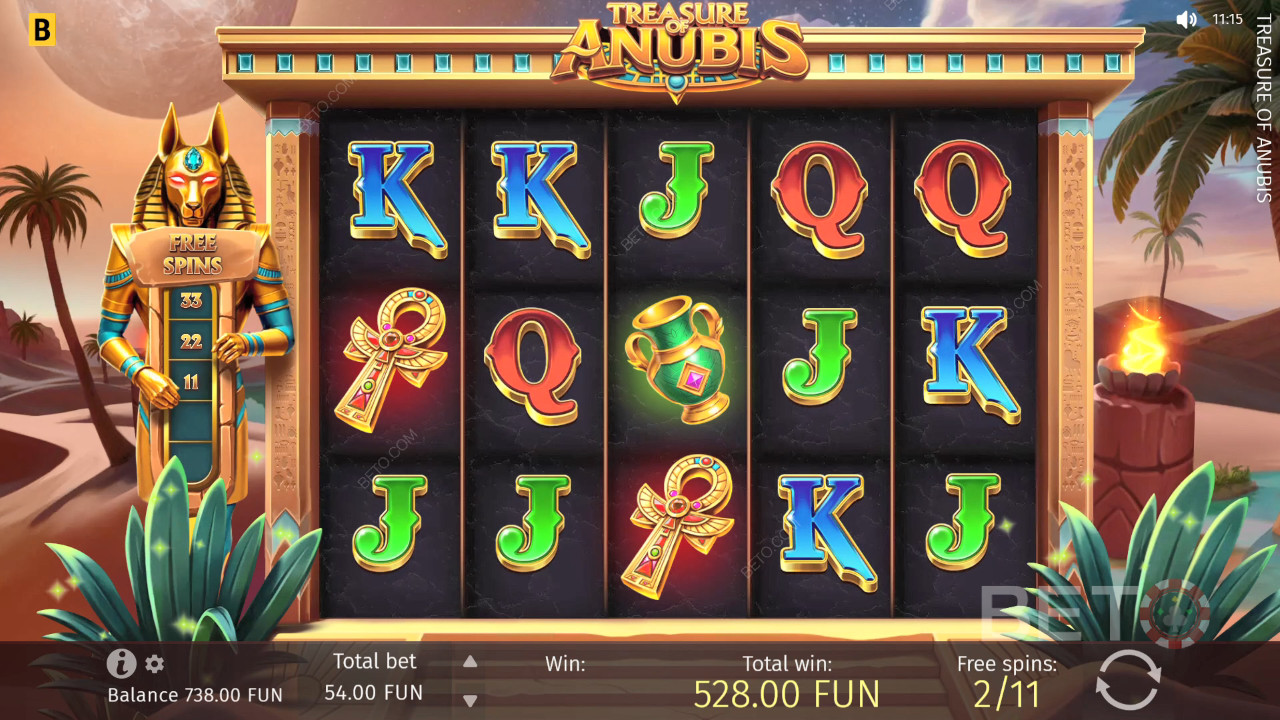 Cách chơi Treasure of Anubis của BGaming