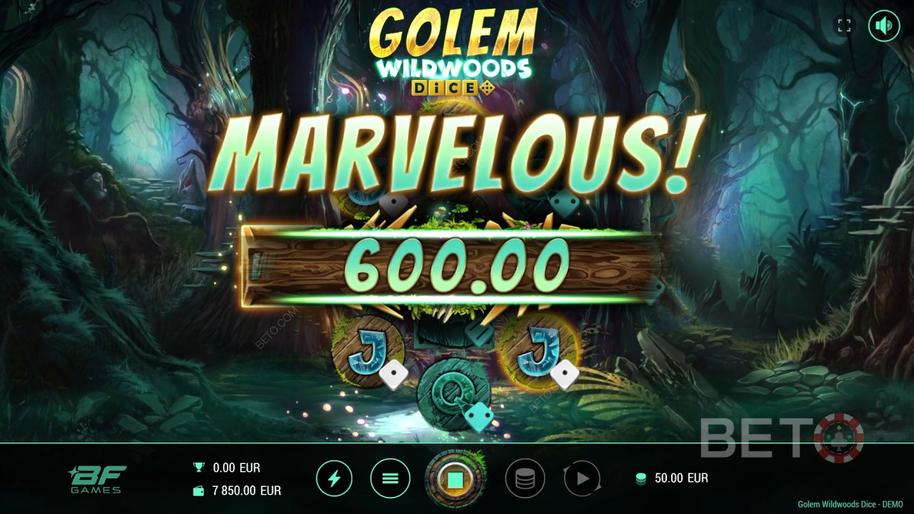 Đánh giá Golem Wildwoods Dice của BETO Slots