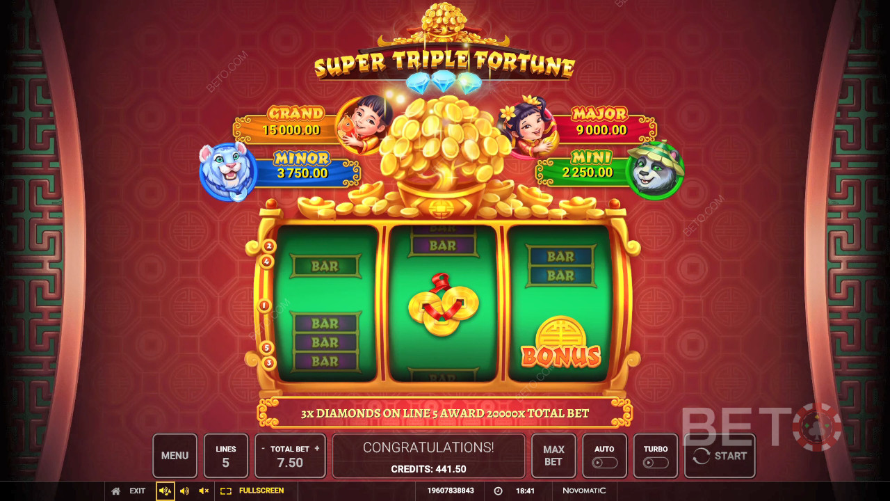Đánh giá Super Triple Fortune của BETO Slots
