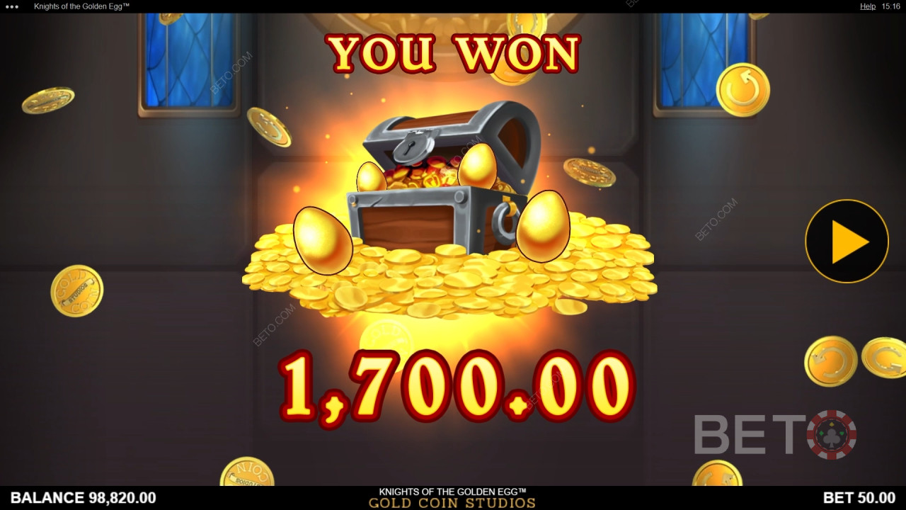 Đánh giá Knights of the Golden Egg của BETO Slots