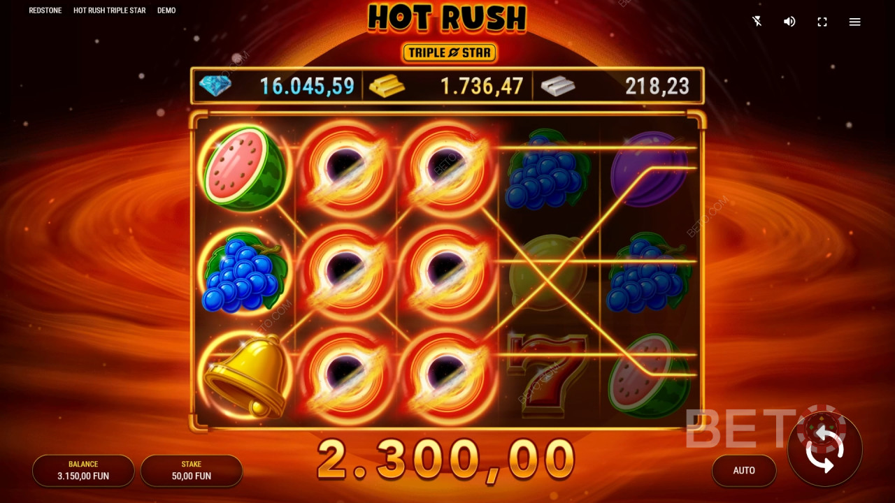 Đánh giá Hot Rush Triple Star của BETO Slots
