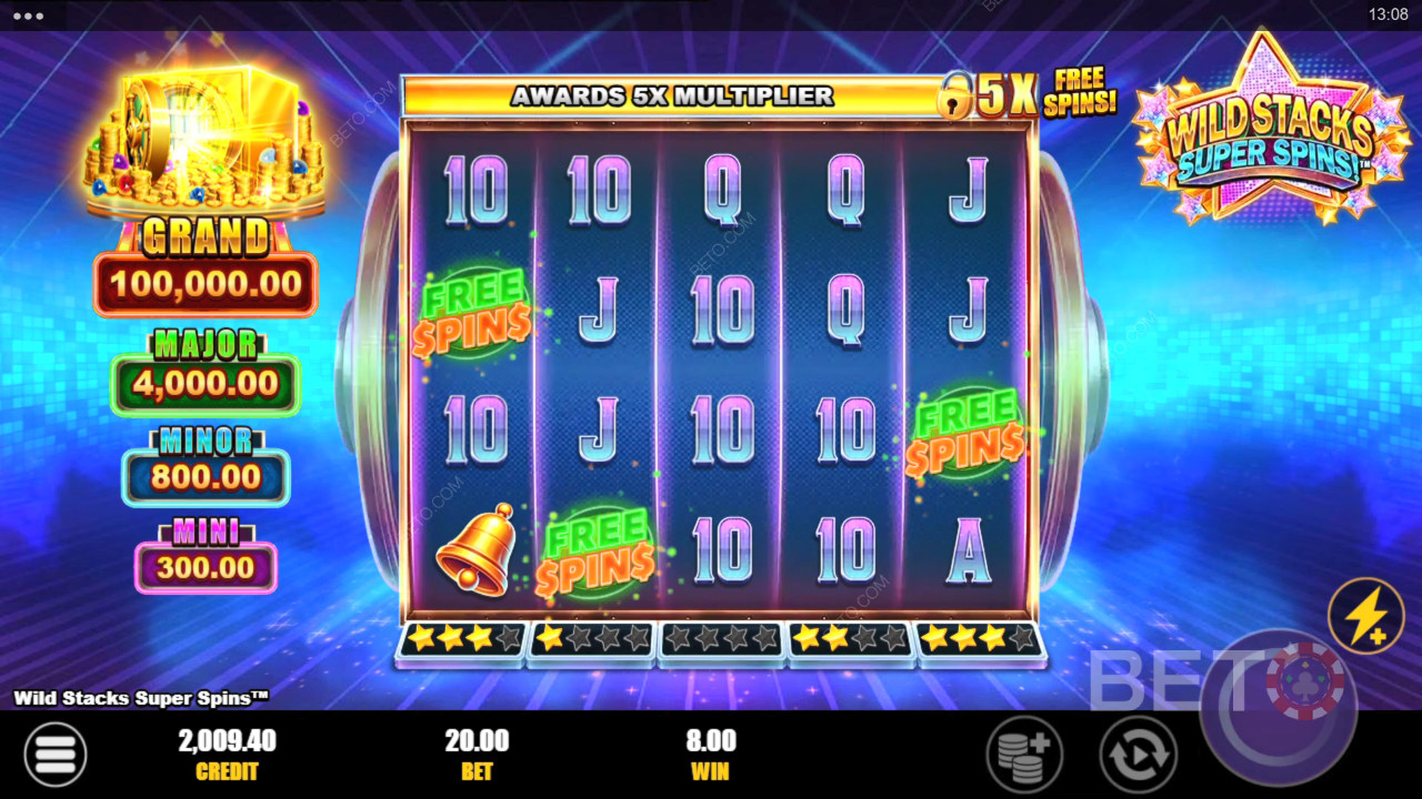 Đánh giá Wild Stacks Super Spins của BETO Slots
