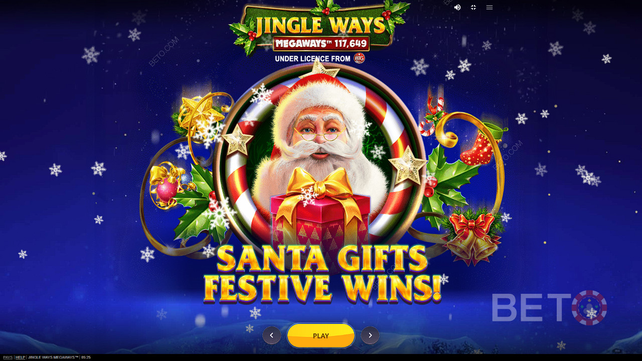 Hòa mình vào đúng tinh thần Giáng sinh, tận hưởng Giáng sinh và nhận quà trong trò chơi Jingle Way Megaways