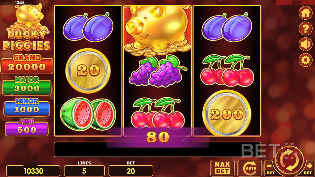 Đánh giá Lucky Piggies của BETO Slots