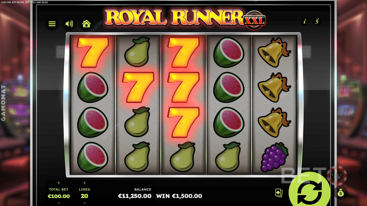 Đánh giá Royal Runner XXL của BETO Slots
