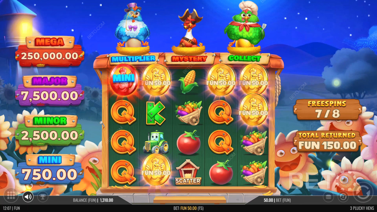 Đánh giá 3 Plucky Hens của BETO Slots