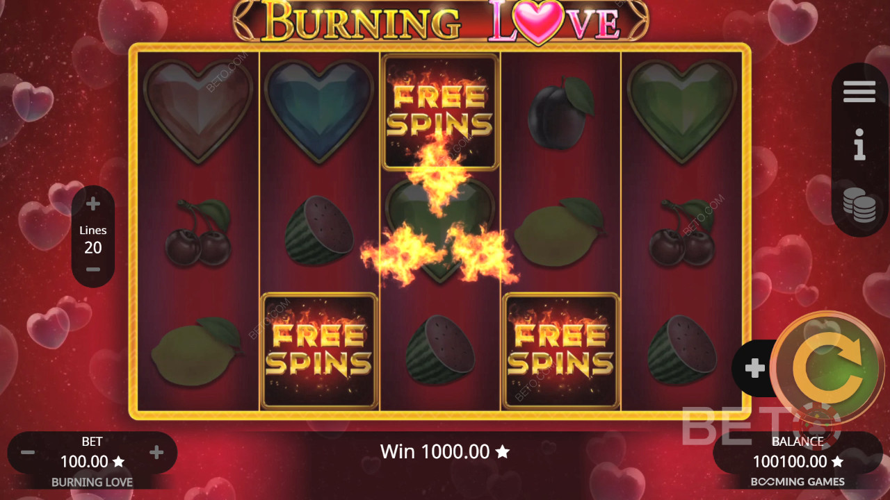 Đánh giá Burning Love của BETO Slots
