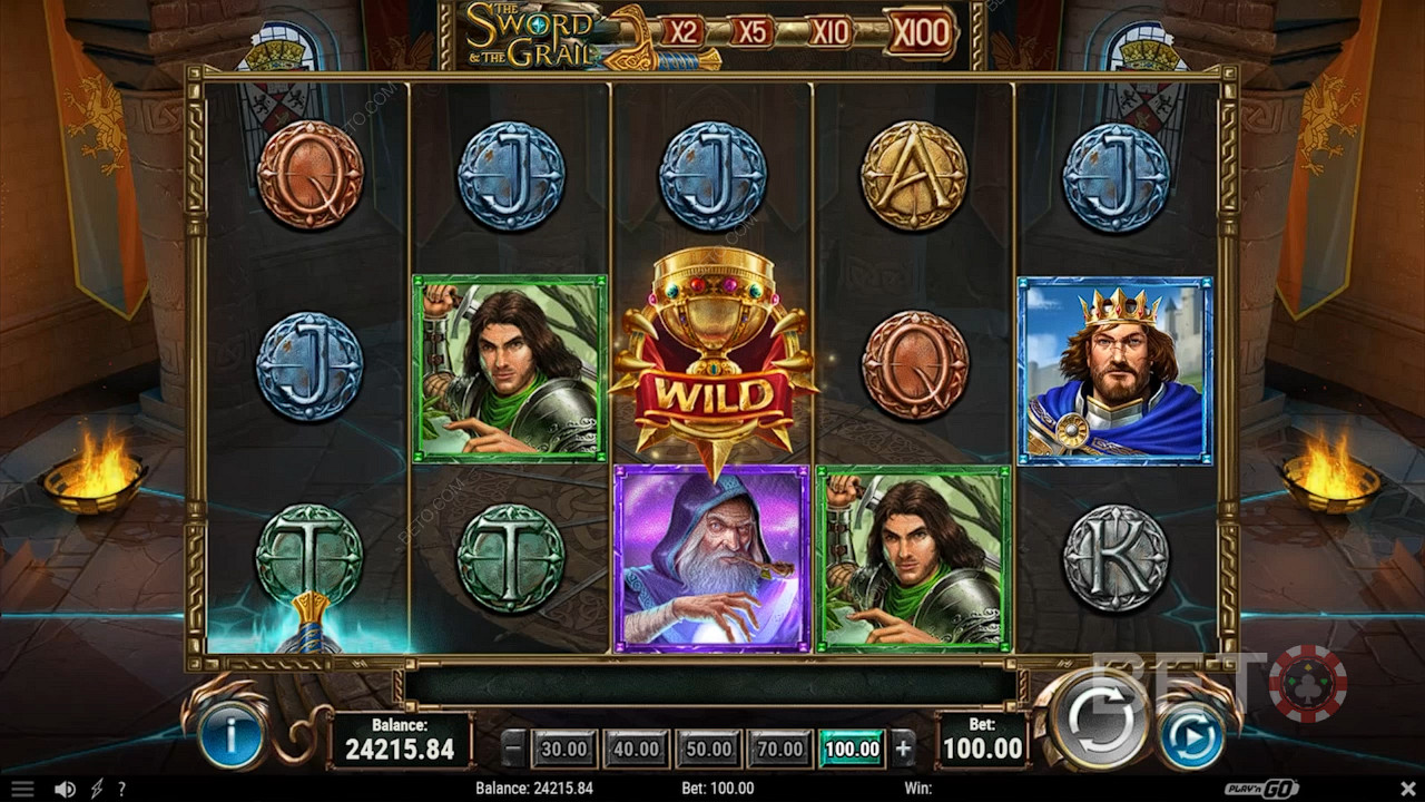 Rất nhiều nhân vật thú vị được nhìn thấy trong máy đánh bạc trực tuyến The Sword and The Grail