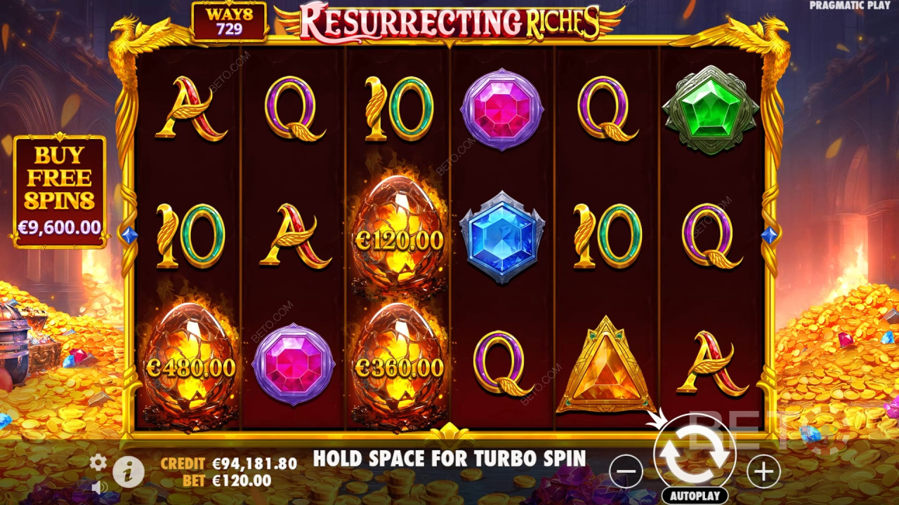 Thắng gấp 4.000 lần tiền cược của bạn trong trò chơi Resurrecting Riches!