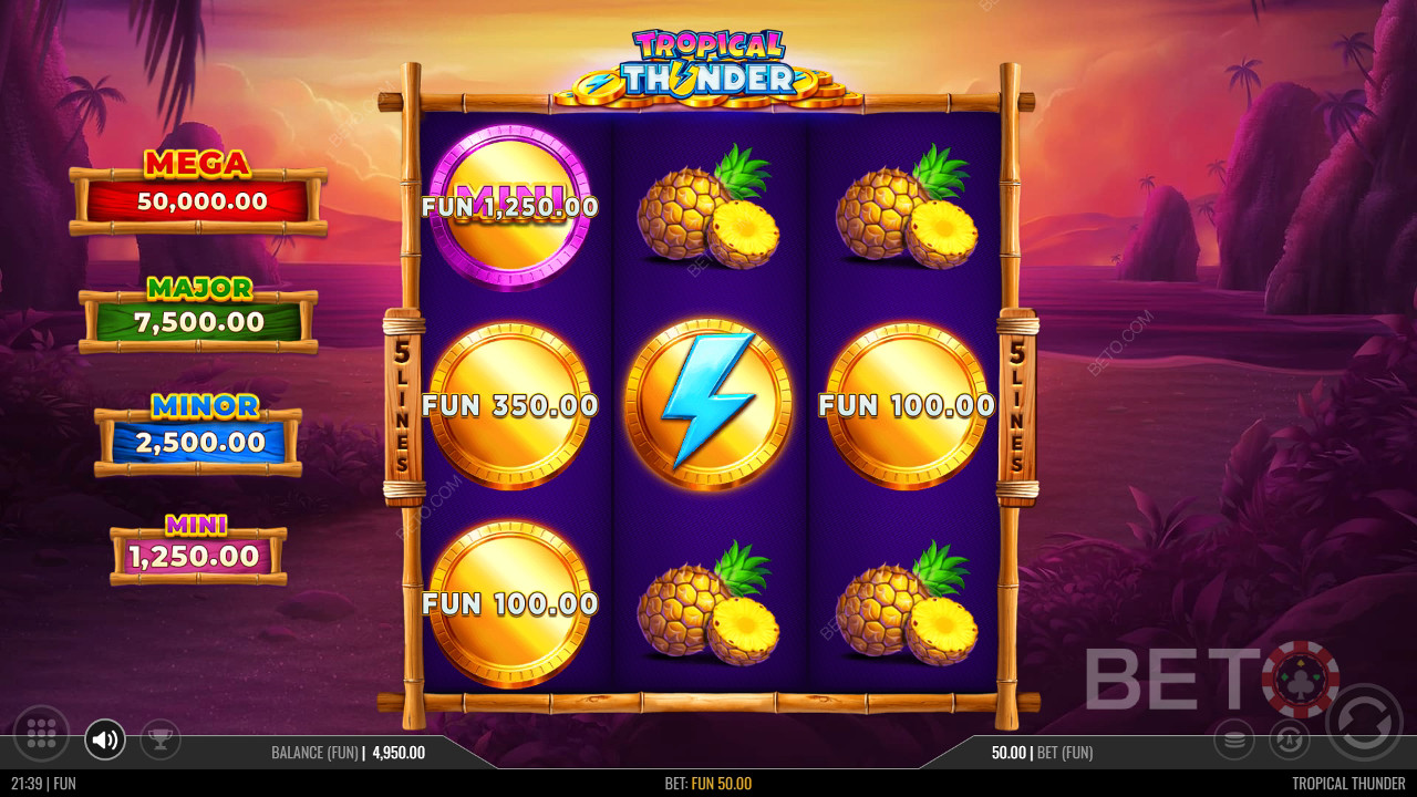 Đánh giá Tropical Thunder của BETO Slots