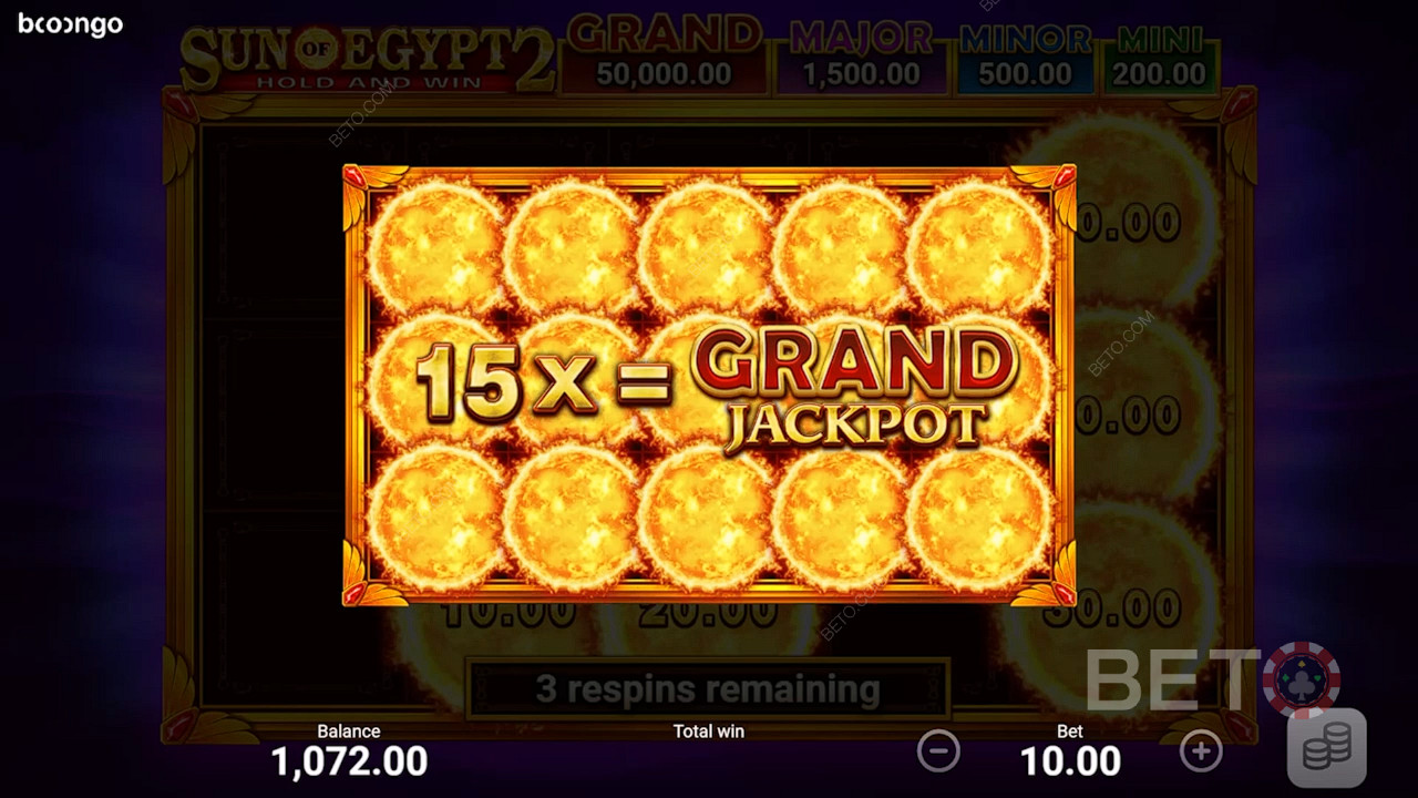 Giành giải Jackpot lớn bằng cách điền vào tất cả các vị trí trong Trò chơi tiền thưởng