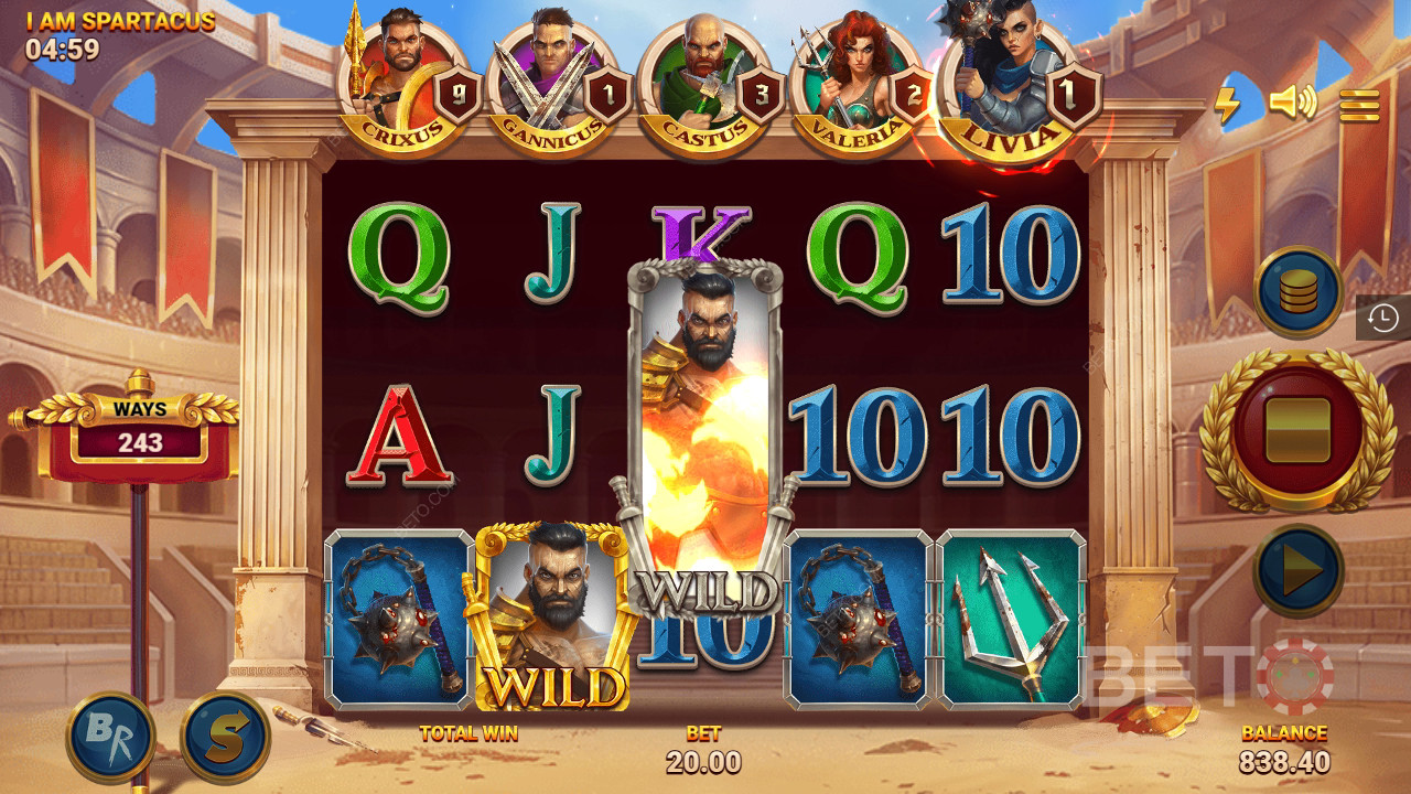Đánh giá I Am Spartacus của BETO Slots