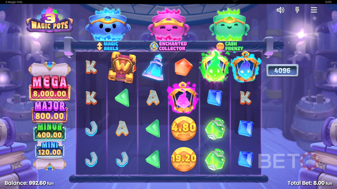 Đánh giá 3 Magic Pots của BETO Slots