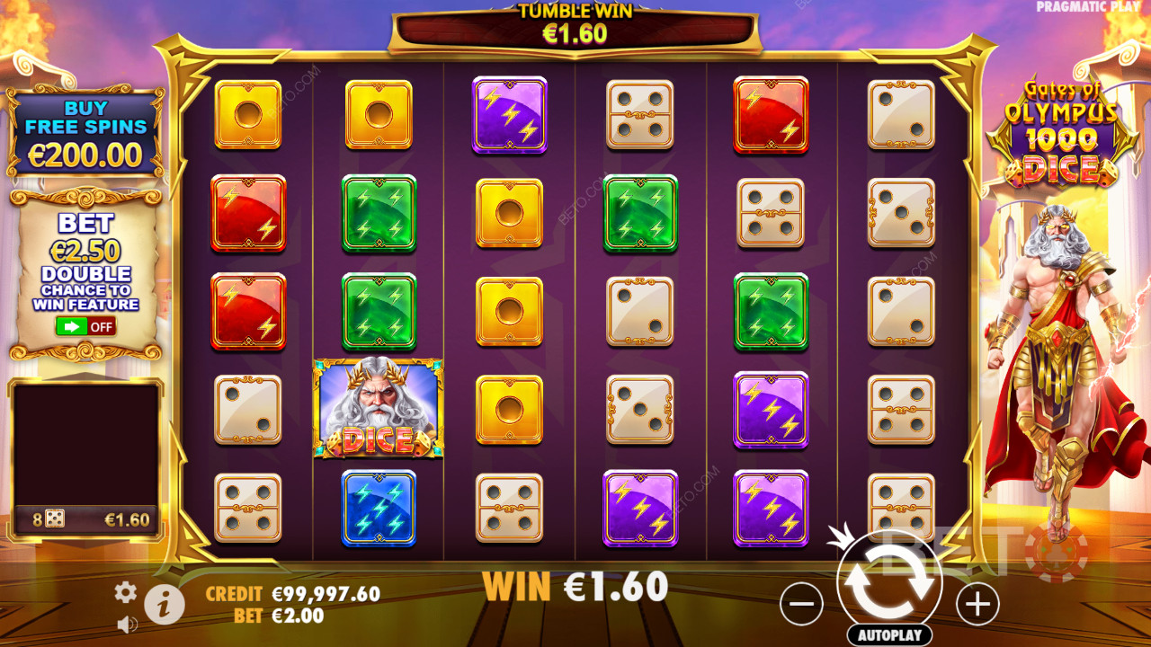 Cách chơi Gates of Olympus 1000 Dice của Pragmatic Play
