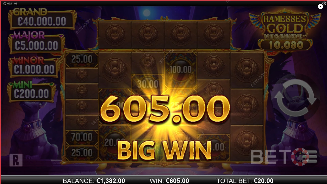 Đánh giá Ramesses Gold Megaways của BETO Slots
