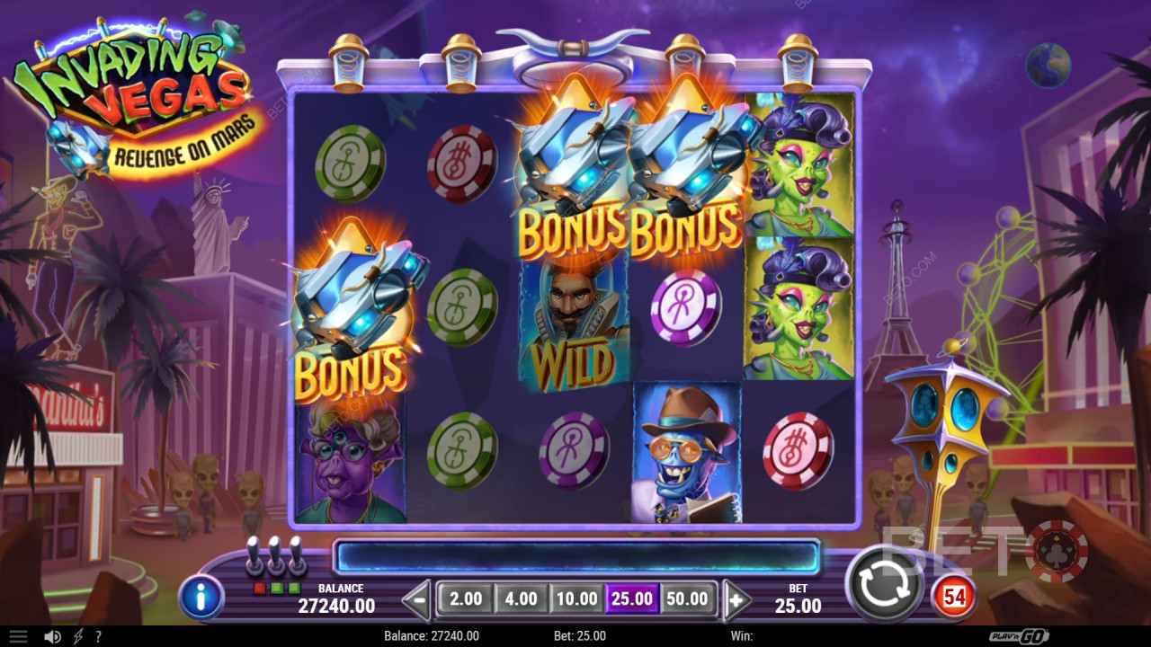 Đánh giá trò chơi Invading Vegas Revenge on Mars của BETO Slots