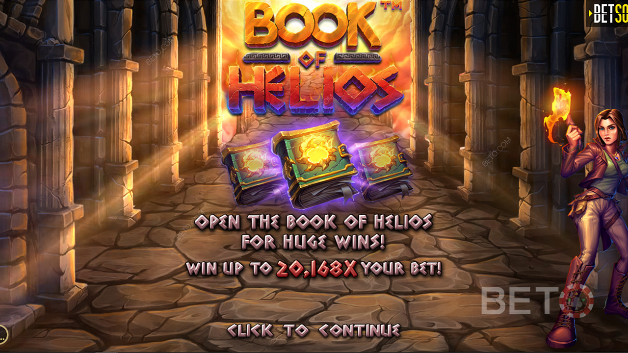 Kiếm được hơn 20.000 lần tiền cược của bạn trong trò chơi Book of Helios
