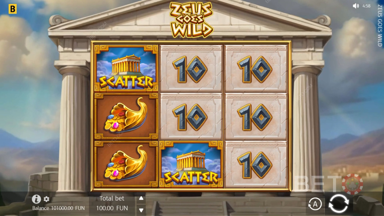 Hướng dẫn chơi Zeus Goes Wild của BGAMING