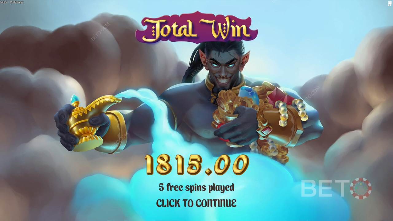 Giành chiến thắng gấp 10.000 lần tiền cược của bạn trong trò chơi slot Wishbringer!