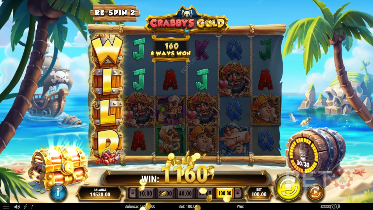 Giành chiến thắng gấp 70.000 lần tiền cược của bạn trong trò chơi slot trực tuyến Crabby