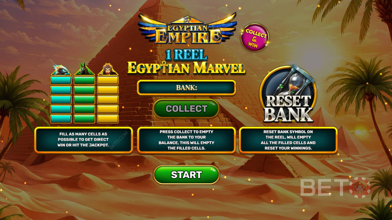 Hướng dẫn chơi Spinomenal 1 Reel - Egyptian Marvel