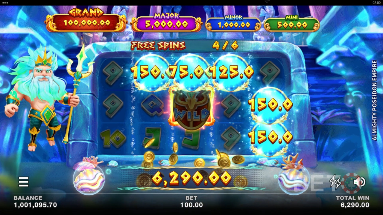 Hướng dẫn cách chơi Almighty Poseidon Empire của Microgaming
