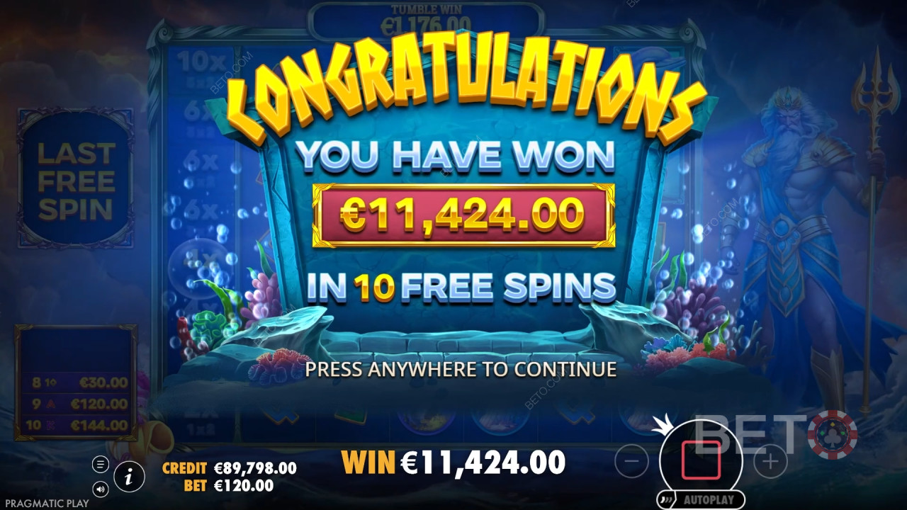 Thắng gấp 5.000 lần tiền cược của bạn trong máy đánh bạc Waves of Poseidon!
