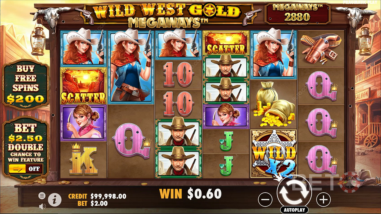 Tận hưởng những khả năng vô tận với cơ chế Megaways trong máy đánh bạc Wild West Gold Megaways