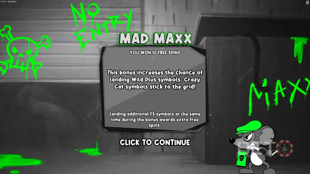 Giải thích về các tính năng bổ sung trong Rad Maxx của Hacksaw Gaming