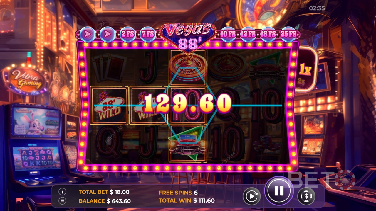 Hướng dẫn cách chơi Vegas 88 của Vibra Gaming