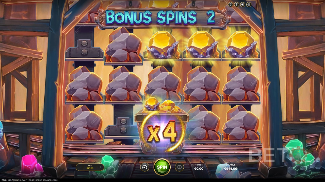 Hướng dẫn chơi game Mine Blown của NetEnt