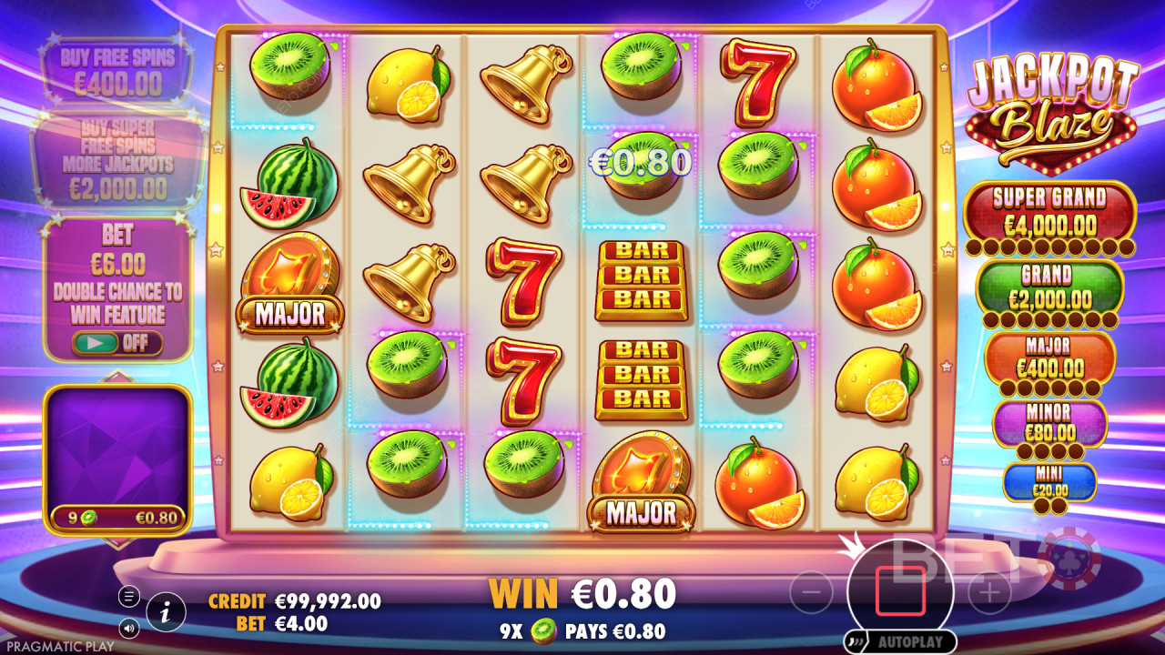 Hướng dẫn cách chơi Jackpot Blaze của Pragmatic Play