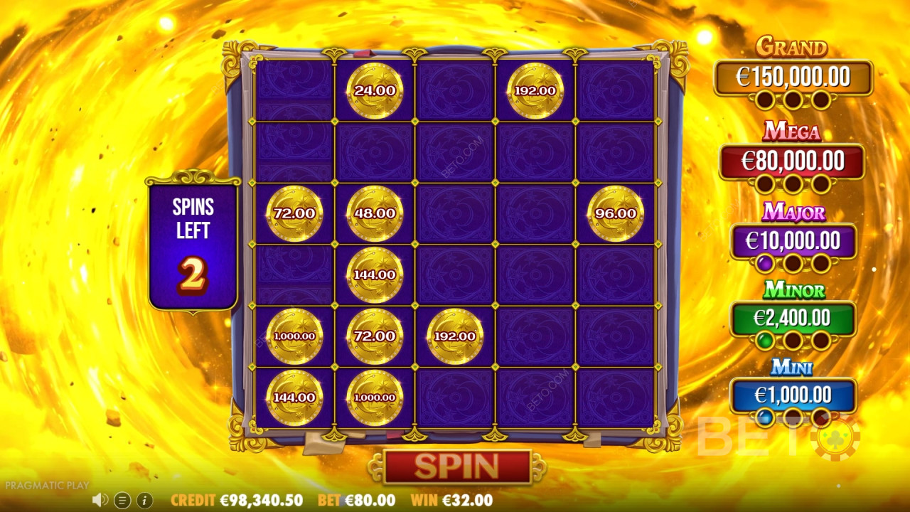 Giải thích về các tính năng bổ sung trong Spellmaster của Pragmatic Play