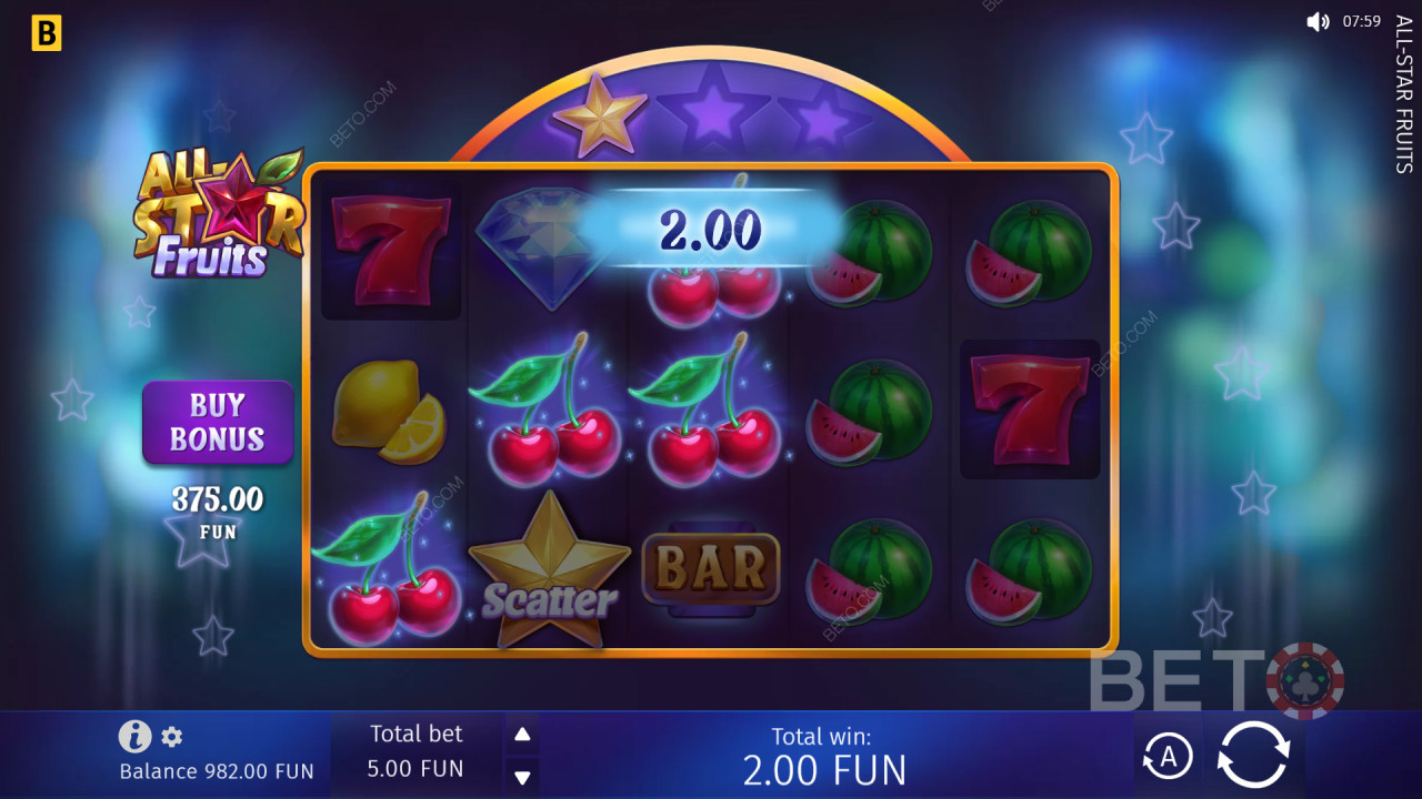 Hướng dẫn cách chơi All-Star Fruits của BGAMING