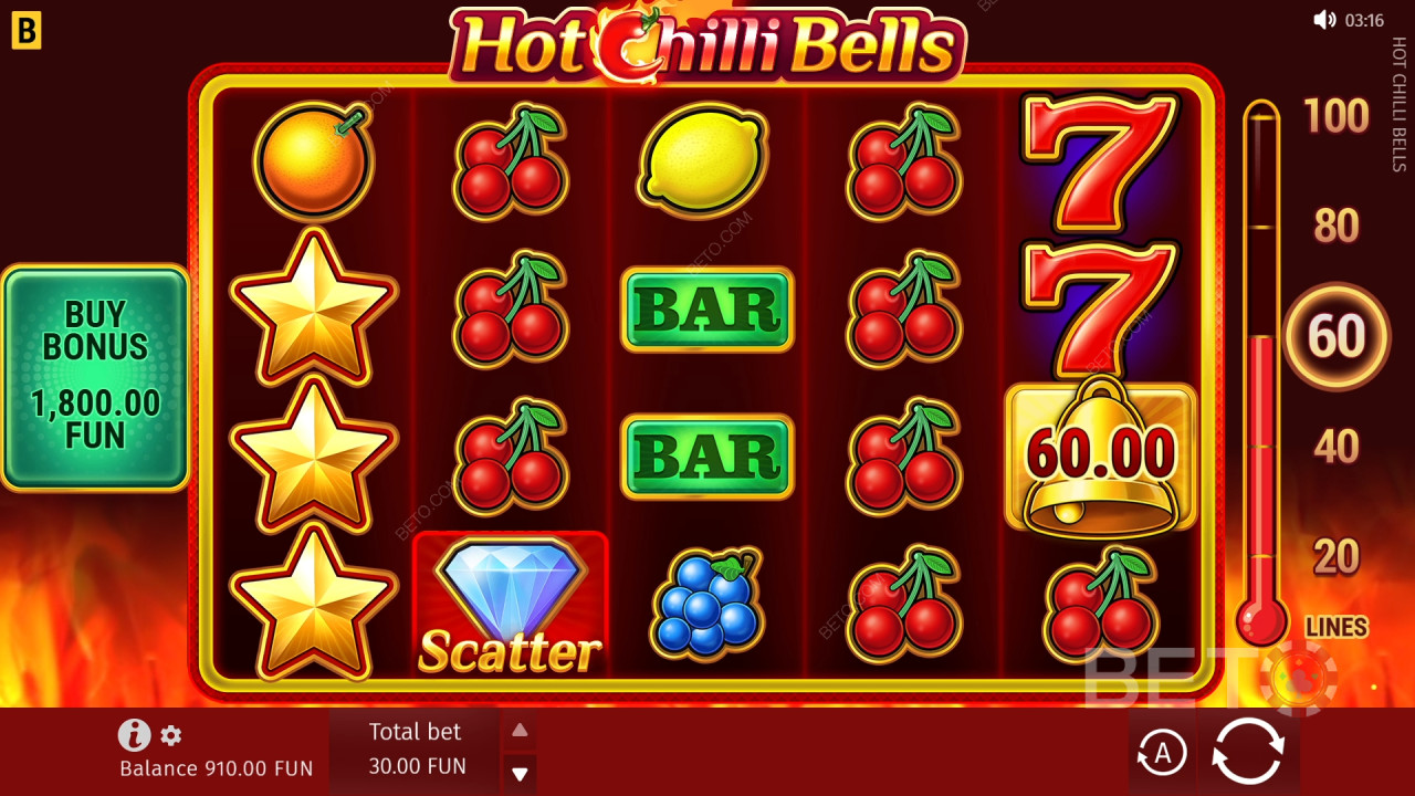 Hướng dẫn chơi Hot Chilli Bells của BGaming