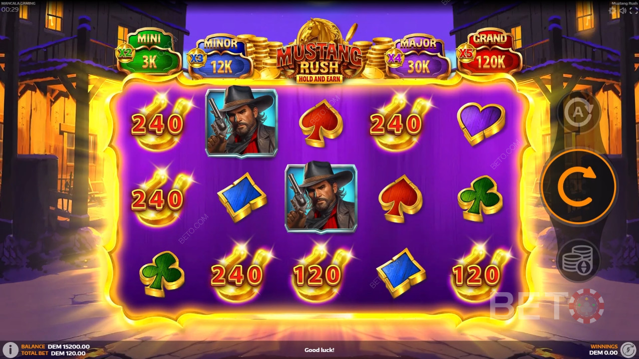 Đánh giá Mustang Rush của BETO Slots