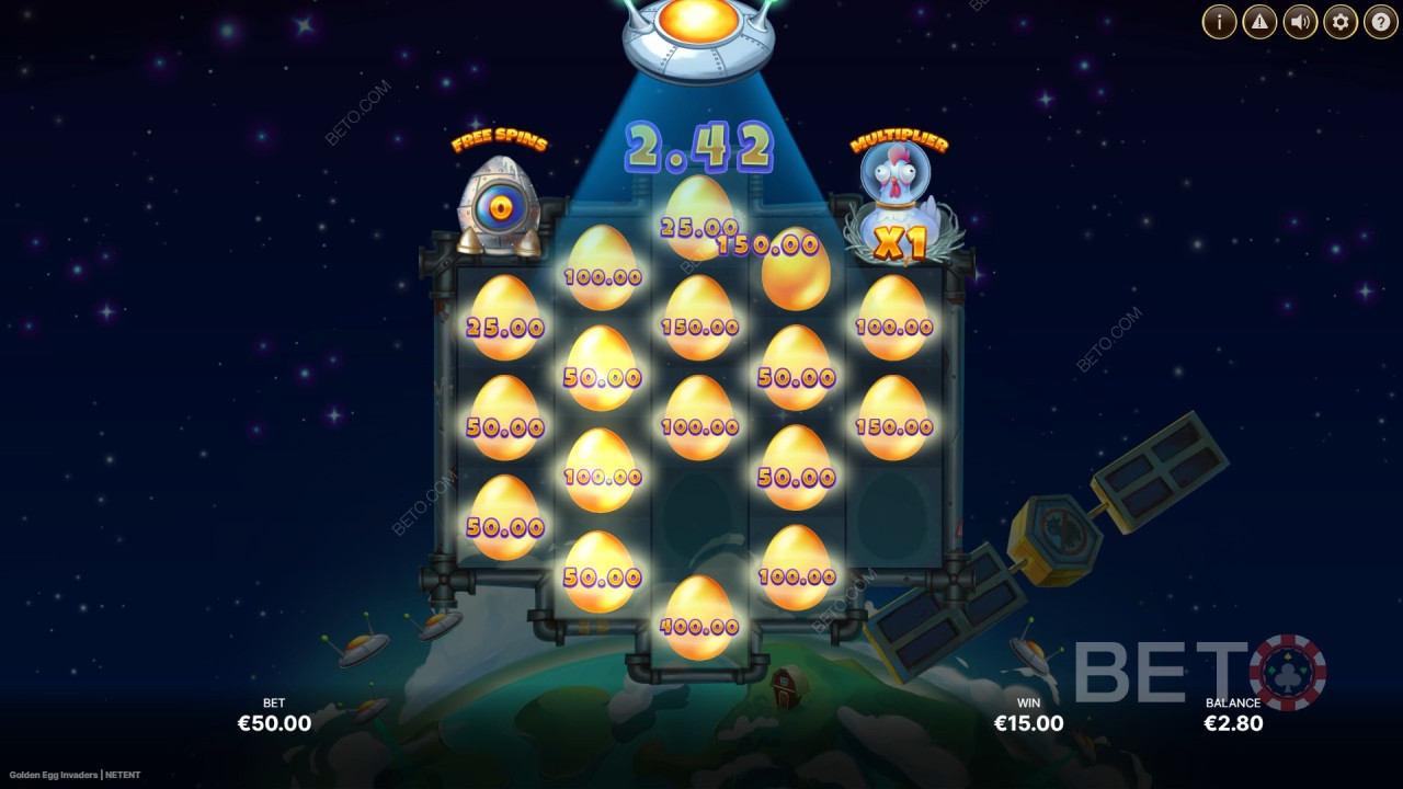 Đánh giá trò chơi Golden Egg Invaders của BETO Slots
