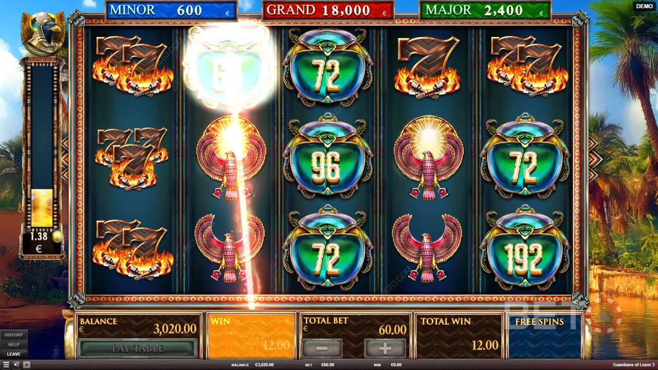 Đánh giá Guardians of Luxor 3 của BETO Slots