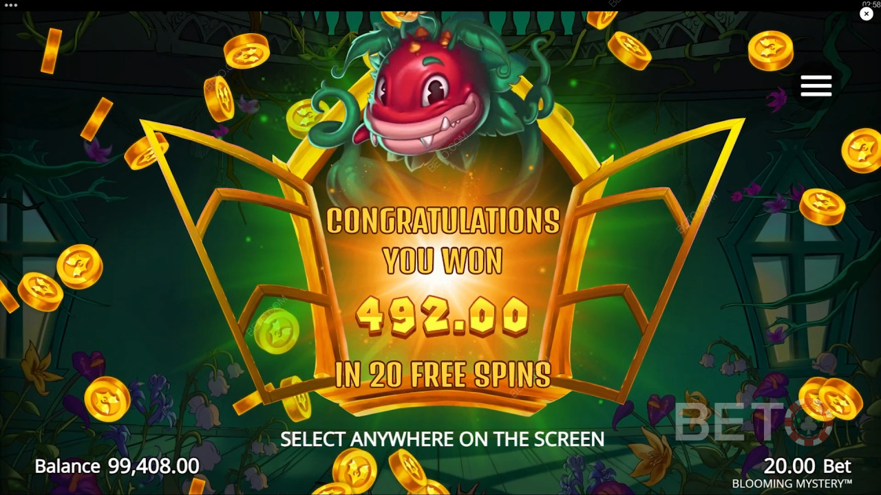 Giải thích về các tính năng bổ sung trong Blooming Mystery của Ino Games