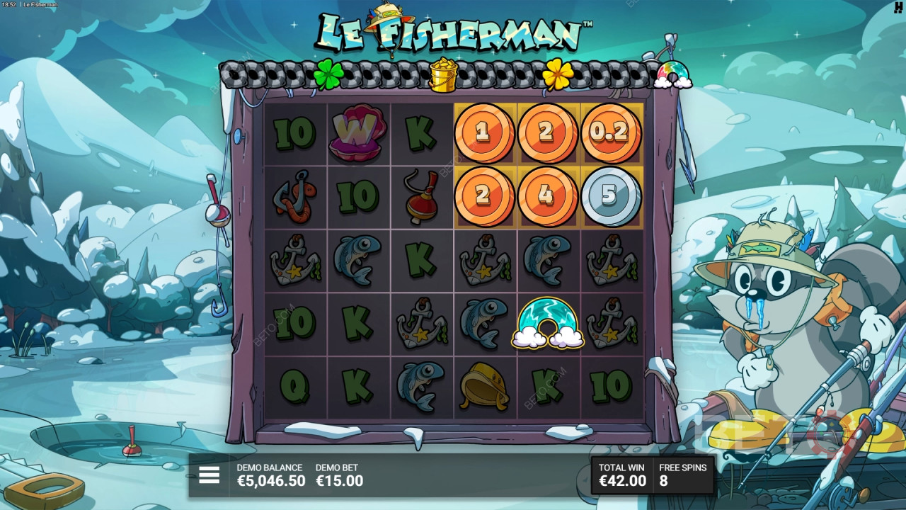 Hướng dẫn chơi Le Fisherman của Hacksaw Gaming