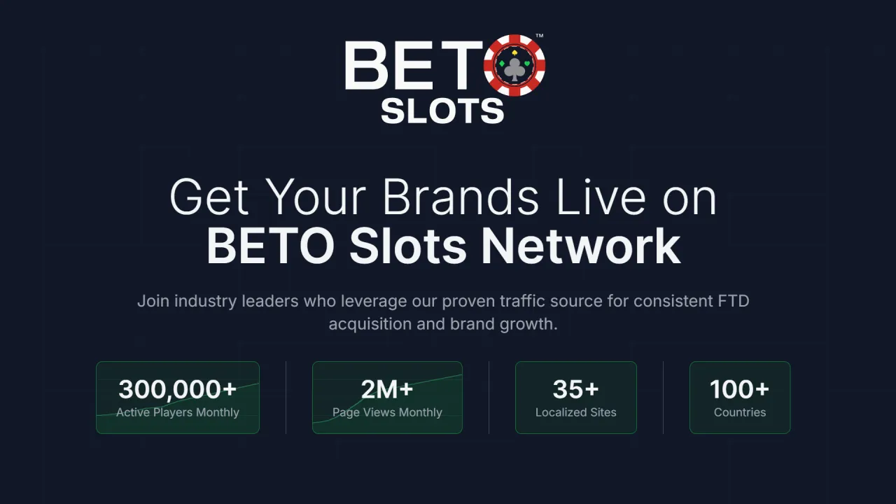 Hợp tác với BETO Slots | Quan hệ đối tác liên kết & nhà điều hành