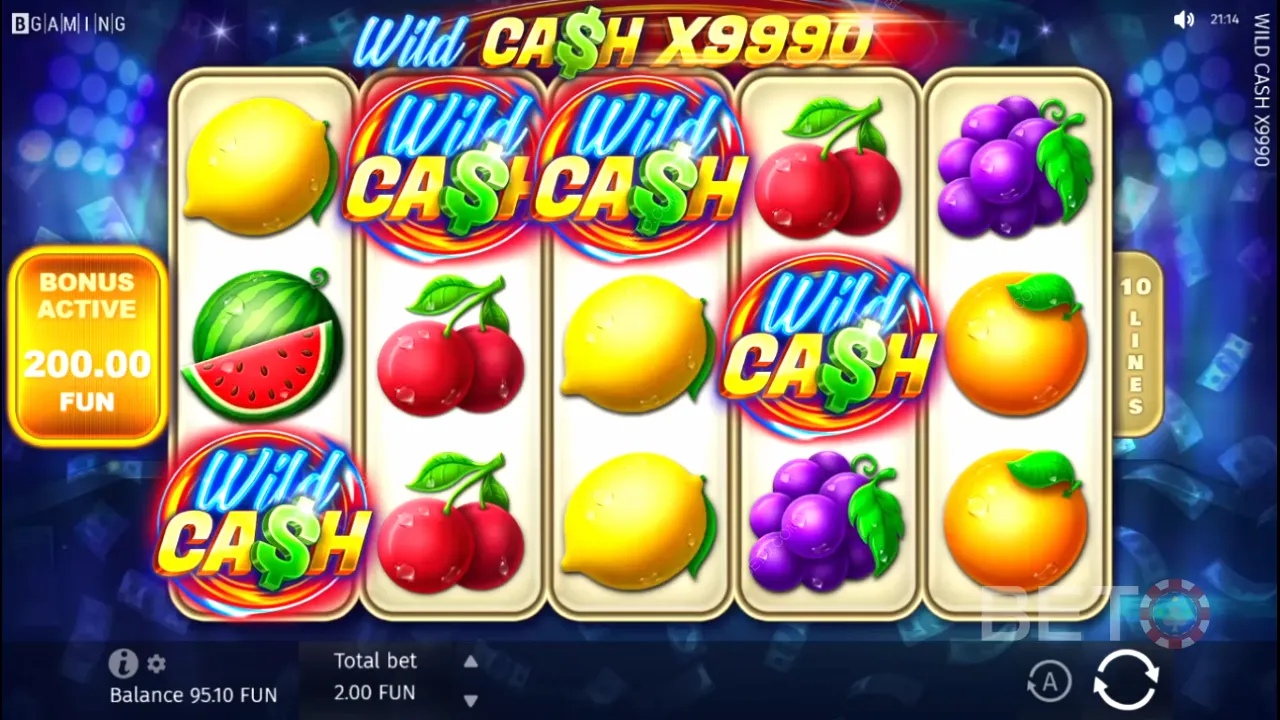 Cách chơi trò xèng video Wild Cash x9990