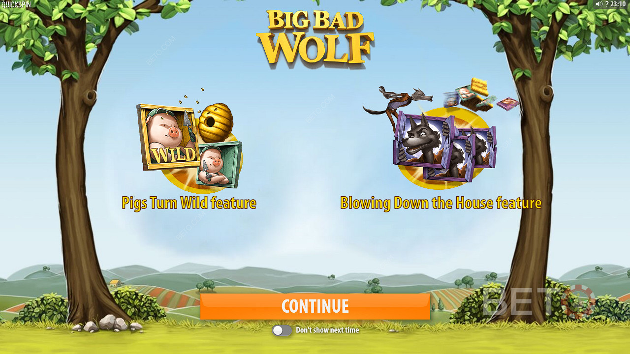 Tận hưởng các tính năng độc đáo và thú vị trong slot Big Bad Wolf
